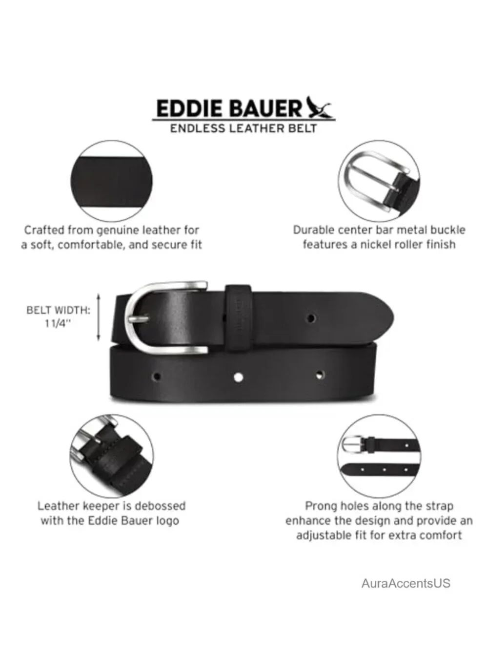 Genuine Leather Belt with Metal Buckle, Casual Women's Accessory